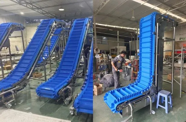 Băng tải Z nghiêng khác gì băng tải Z đứng