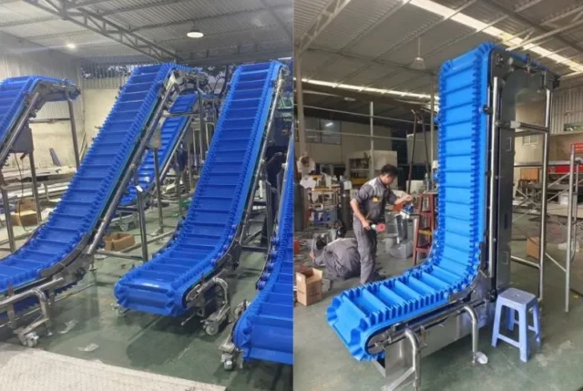 rơi vãi nguyên liệu khí cấp liệu lên cao